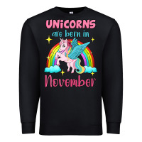 Black unicorns are born in november Premium Sweatshirt - Jasminsmagicworld
