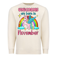 Sandshell unicorns are born in november Premium Sweatshirt - Jasminsmagicworld