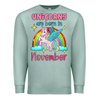 Seafoam unicorns are born in november Premium Sweatshirt - Jasminsmagicworld