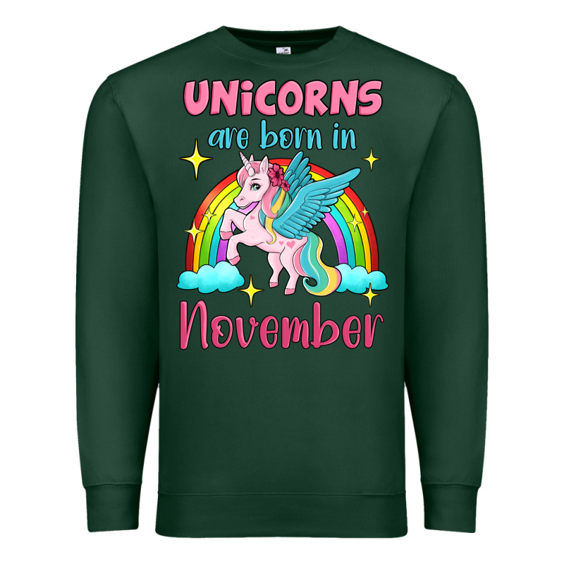 Unicorns Are Born In November Premium Sweatshirt by Jasminsmagicworld | Teevron