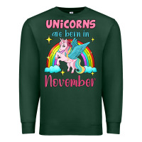 Sports Green unicorns are born in november Premium Sweatshirt - Jasminsmagicworld