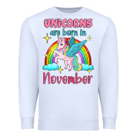 White unicorns are born in november Premium Sweatshirt - Jasminsmagicworld
