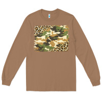 Toasted Coconut leopard camo pattern background Long Sleeve Tee - Jasminsmagicworld