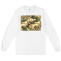White leopard camo pattern background Long Sleeve Tee - Jasminsmagicworld