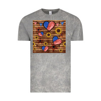 Cloud Rock 4th of july hearts seamless pattern Vintage Tee - BundleAndBundleShop