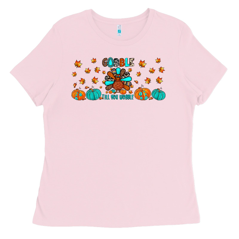 Gobble Till You Wobble Ladies Tee by JahusDesignShop | Teevron
