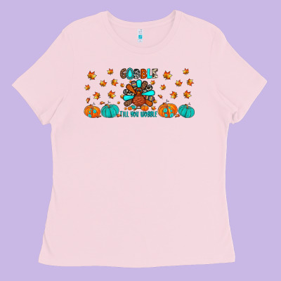Gobble Till You Wobble Ladies Tee Designed By Jahusdesignshop