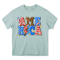 Arona America with lightning bolt Heavy Core Tee - texasbilliewilder