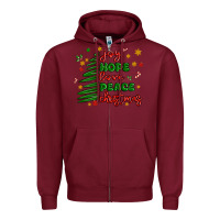 Joy Hope Love Peace Christmas Zipper Hoodie | Teevron