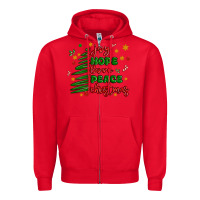 Red joy hope love peace christmas Zipper Hoodie - MaliasSmallBusiness