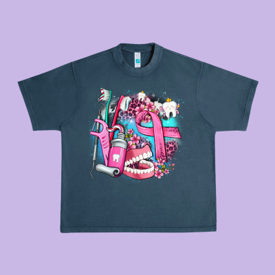 Dental Elements And Cancer With Cowhide And Leopard Urban Heavy Tee Designed By Adodesignshop