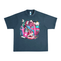 Midnight Navy dental elements and cancer with cowhide and leopard Urban Heavy Tee - AdoDesignShop