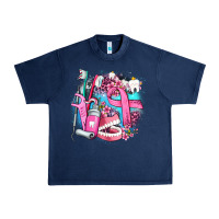 Navy dental elements and cancer with cowhide and leopard Urban Heavy Tee - AdoDesignShop