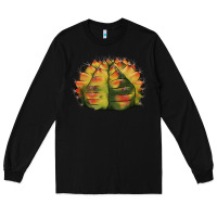 Black Gymnocalycium Variegated Cactus Long Sleeve Tee - LillyAllenDesigns
