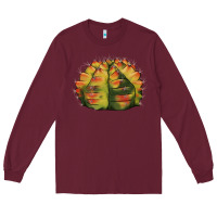 Burgundy Gymnocalycium Variegated Cactus Long Sleeve Tee - LillyAllenDesigns