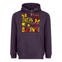 Plum hey sister sister swing softball Heavyweight Hoodie - Artiststas