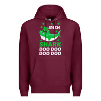 Burgundy Irish Shark Doo Doo Doo Saint Patricks Day Premium Hoodie - Bettercallsaul