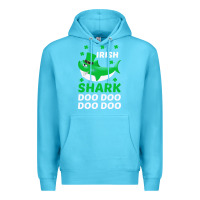 Ocean Blue Irish Shark Doo Doo Doo Saint Patricks Day Premium Hoodie - Bettercallsaul