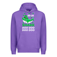 Purple Irish Shark Doo Doo Doo Saint Patricks Day Premium Hoodie - Bettercallsaul