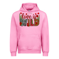 Fuchsia Pink Love is wild Valentine's Day Urban Hoodie - HowdyJamesFarm