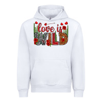 White Love is wild Valentine's Day Urban Hoodie - HowdyJamesFarm