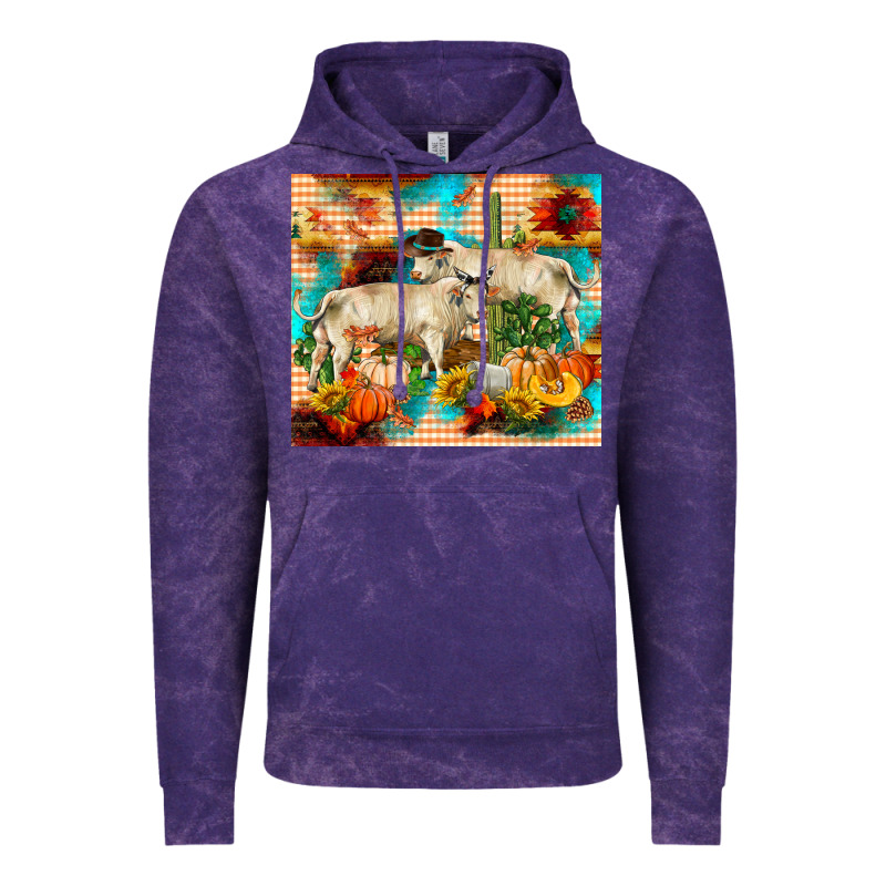 Fall Charolais Bulls Vintage Hoodie by RanaPortraitStore | Teevron