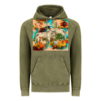 Vintage Olive fall charolais bulls Vintage Hoodie - RanaPortraitStore
