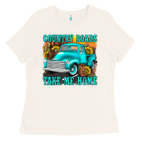 Country Roads Take Me Home Western Ladies Tee | Teevron
