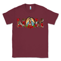 Burgundy mom lady of guadalupe Classic Tee - BarkalooDesign
