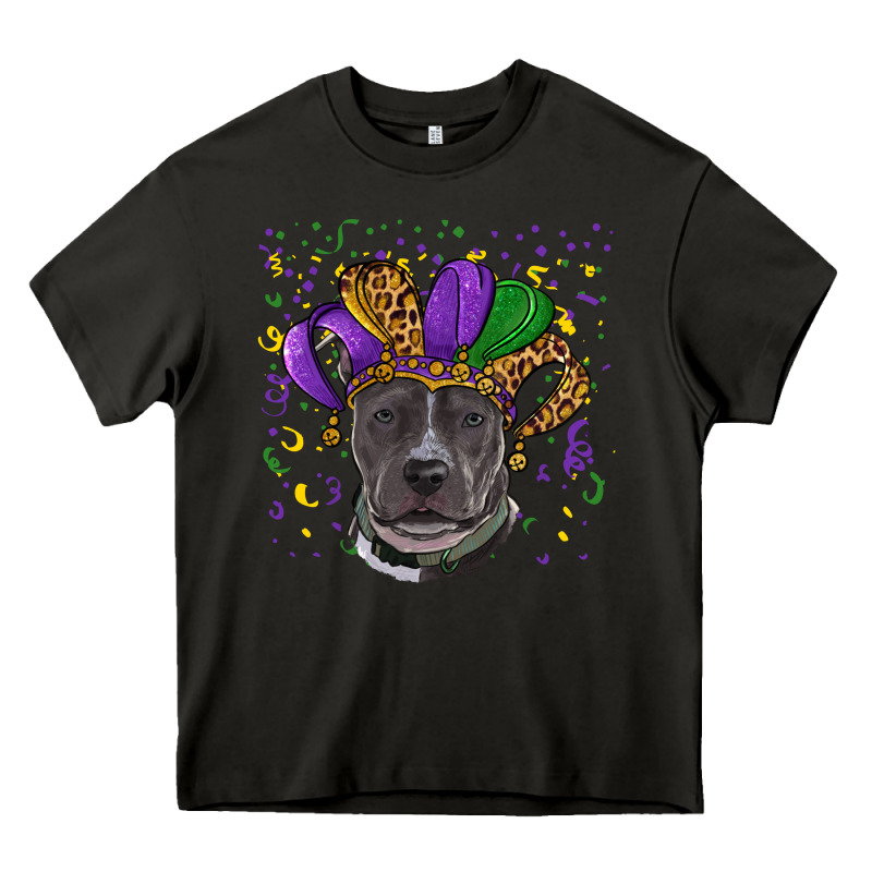 Mardi Gras Pitbull Heavy Core Tee by RanaPortraitStore | Teevron