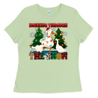 Matcha honking through the snow Ladies Tee - Zillion Design Studio