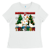 White honking through the snow Ladies Tee - Zillion Design Studio
