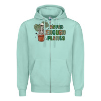 Seafoam never enough plants Zipper Hoodie - MaliasSmallBusiness