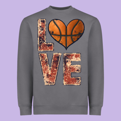 Basketball Love Heavyweight Sweatshirt Designed By Jahusdesignshop