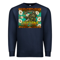 Navy louisiana alligator tumbler Premium Sweatshirt - BarkalooDesign