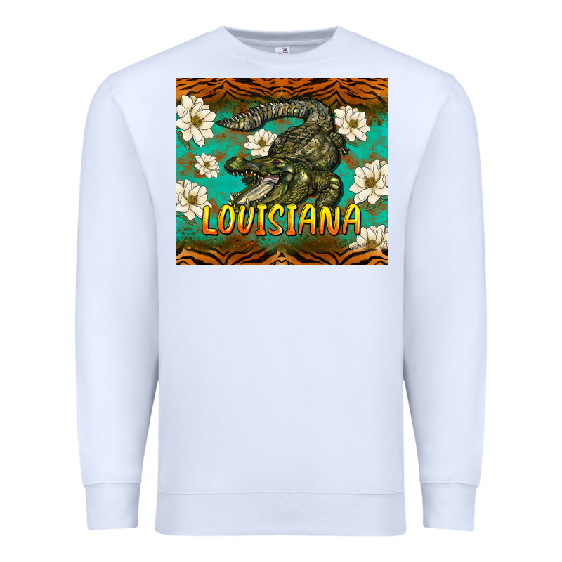 Louisiana Alligator Tumbler Premium Sweatshirt by BarkalooDesign | Teevron