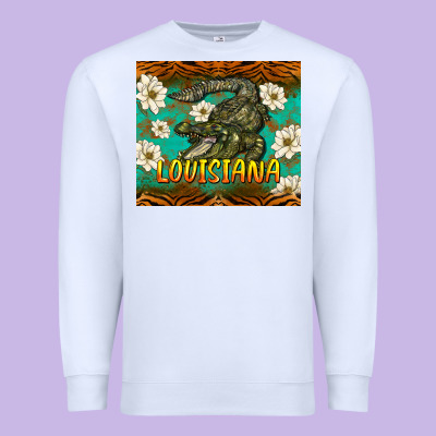 Louisiana Alligator Tumbler Premium Sweatshirt Designed By Barkaloodesign