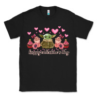 Black happy valentines day yoda Classic Tee - CowhideDigitalArt
