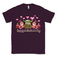 Plum happy valentines day yoda Classic Tee - CowhideDigitalArt