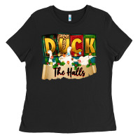 Black christmas duck the halls Ladies Tee - Zillion Design Studio