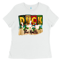 Christmas Duck The Halls Ladies Tee | Teevron