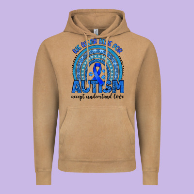 We Wear Blue For Autism Accept Understand Love Vintage Hoodie Designed By Artiststas