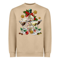 Mushroom Christmas martini  and martini bottle Heavyweight Sweatshirt - AdoDesignShop