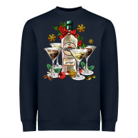 Christmas Martini  And Martini Bottle Heavyweight Sweatshirt | Teevron