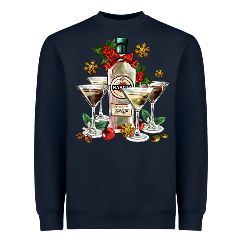 Christmas Martini  And Martini Bottle Heavyweight Sweatshirt by AdoDesignShop | Teevron