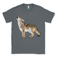 Charcoal Heather Howling Coyote Classic Tee - LillyAllenDesigns