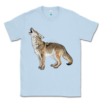 Dusty Blue Howling Coyote Classic Tee - LillyAllenDesigns