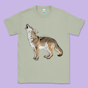 Howling Coyote Classic Tee Designed By Lillyallendesigns