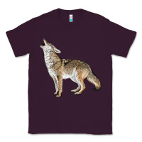 Plum Howling Coyote Classic Tee - LillyAllenDesigns