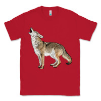 Red Howling Coyote Classic Tee - LillyAllenDesigns